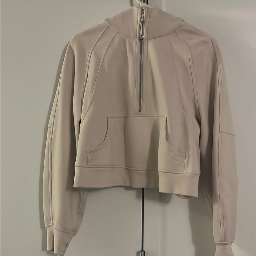 Lululemon quarter zip scuba in bone
